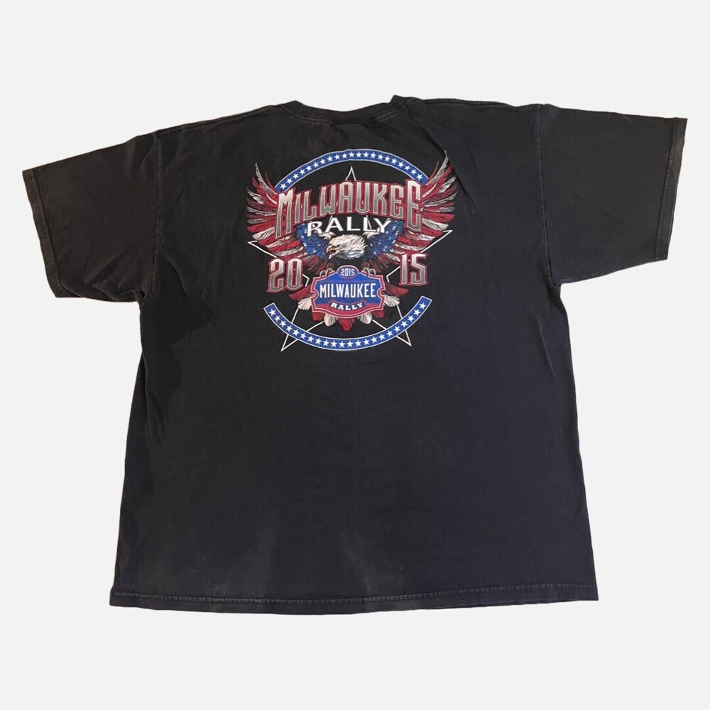 Vintage 2000s Y2K Milwaukee Motorcycle Rally T Shirt Adult 2XL XXL Mens
